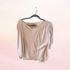 Alice + Olivia Pale Blush Draped Women's Blouse. Size Medium
